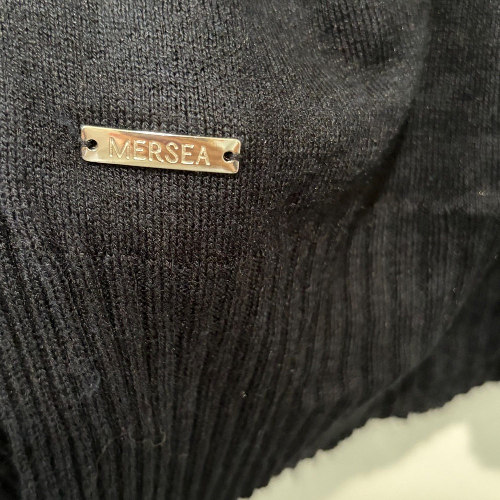 Mersea Catalina Turtleneck Sweater Women One Size Black Oversized Boxy Knit Top - Picture 6 of 8
